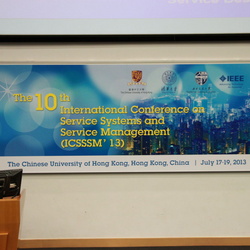 The 10th International Conference on Service Systems and Service Management (ICSSSM' 13) 